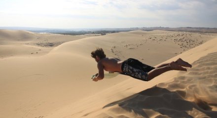 sand dune sledding